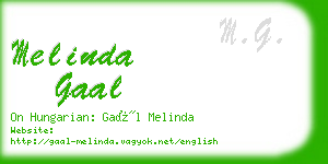 melinda gaal business card